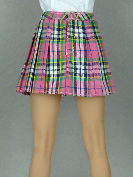 Nouveau Toys Uniform Series - 1/6 Scale Female Pink Tartan Plaid Skirt